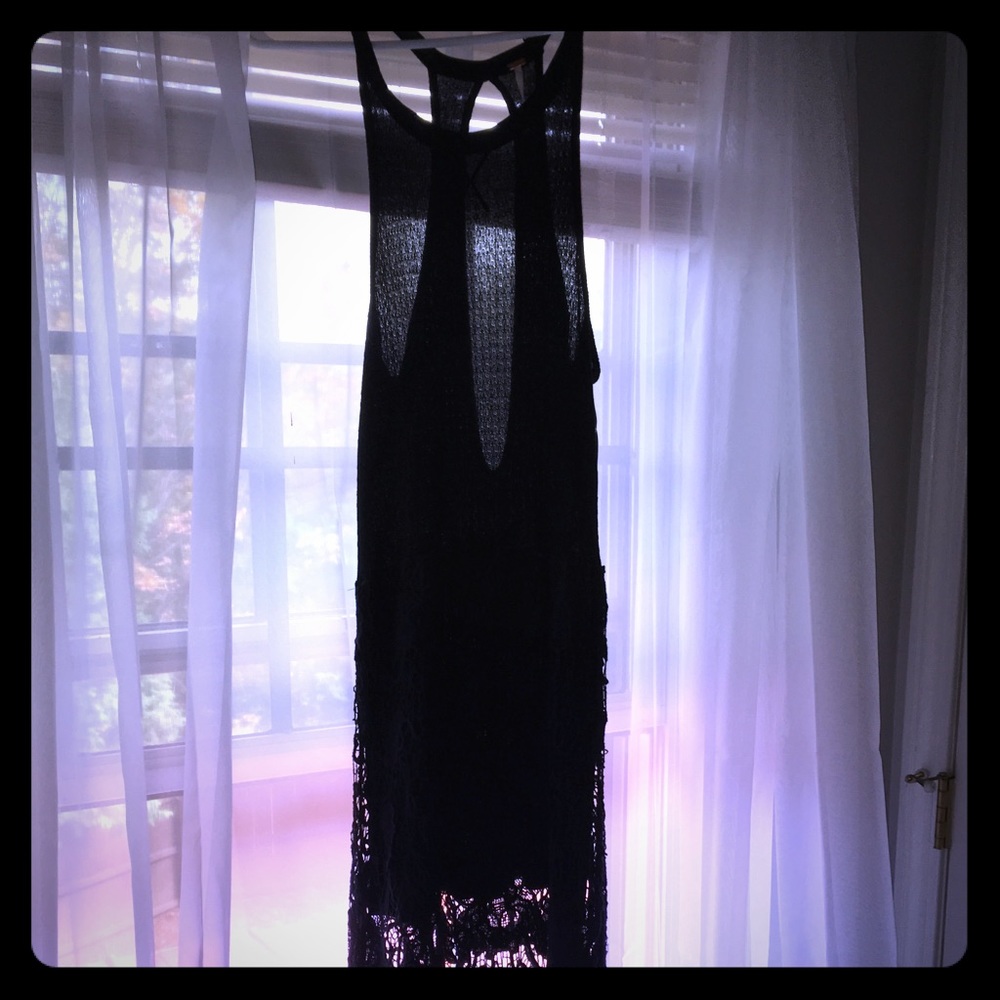 Free people ribbed tank/lace dress